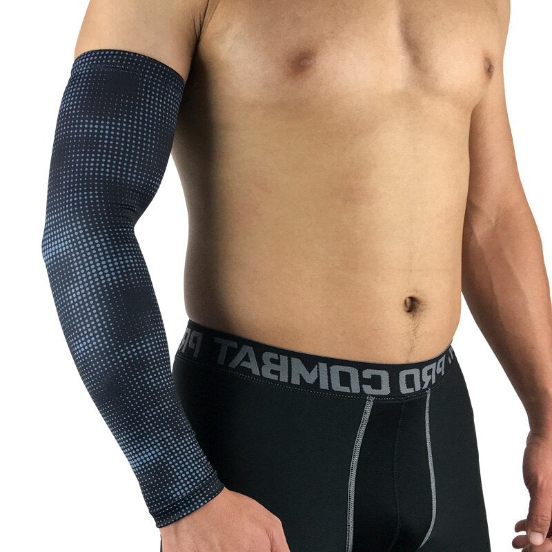 1 PC Elbow Support Elastic Long Arm Sleeve Sports Safety Elbow Pad Protector Compression Basketball Volleyball Elbow Brace Guard