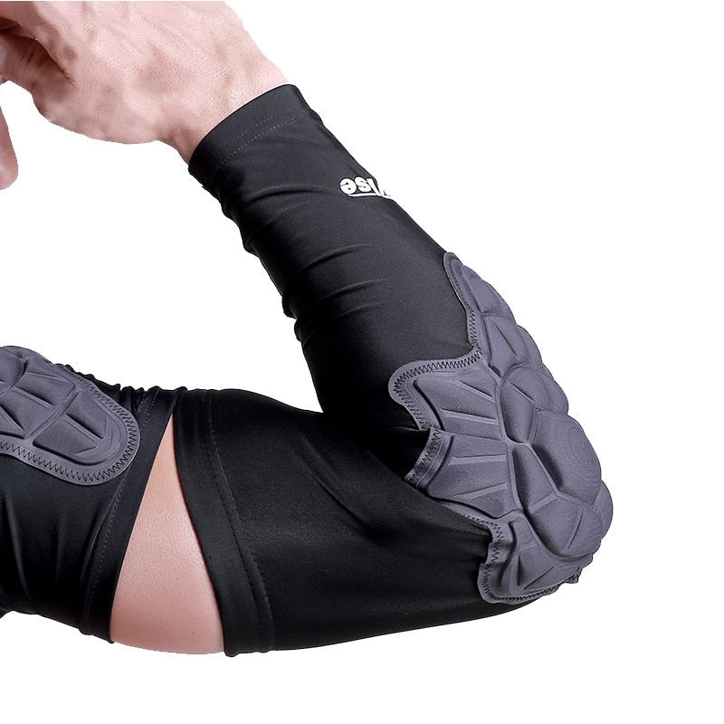 1PCS Crashproof Elbow Protector Crashproof Elbow Pads Arm Sleeve Padded Support Brace for Tennis Basketball Volleyball Honeycomb