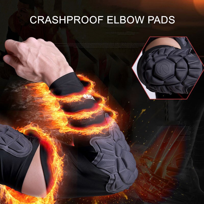 1PCS Crashproof Elbow Protector Crashproof Elbow Pads Arm Sleeve Padded Support Brace for Tennis Basketball Volleyball Honeycomb