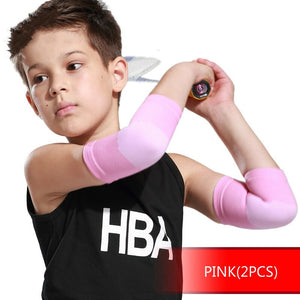 1Pair Children Kids Elbow Pads Dancing Volleyball Sport Crawling Elbow Protector Tennis Fitness Gym Arm Sleeves Guard Boys Girls