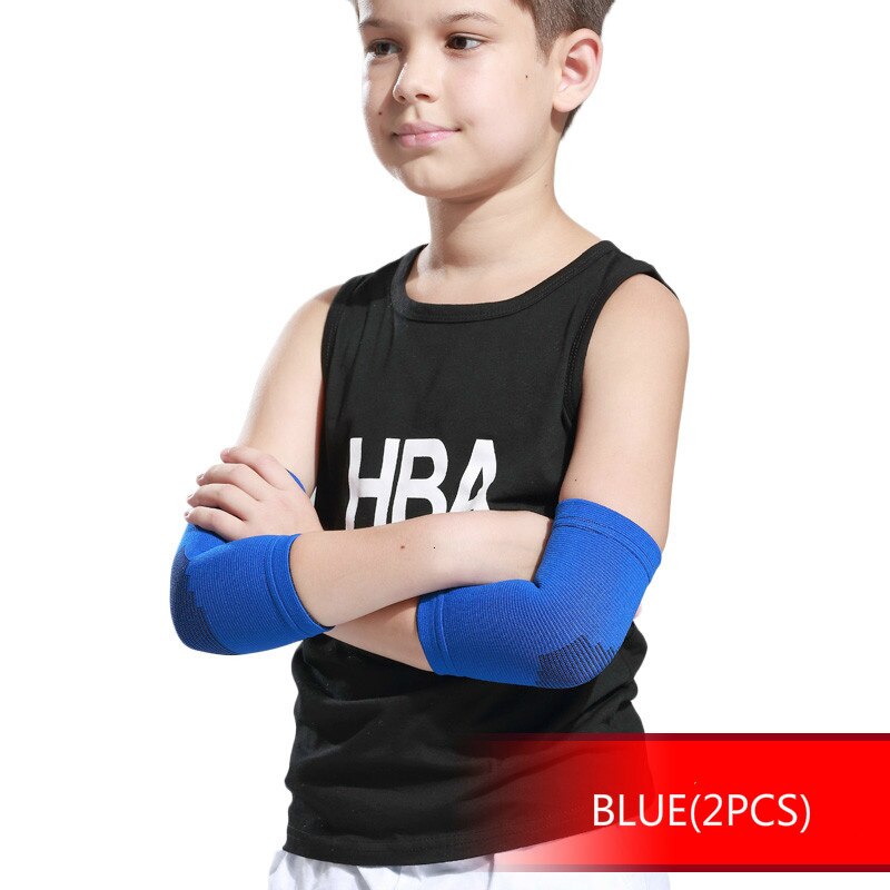 1Pair Children Kids Elbow Pads Dancing Volleyball Sport Crawling Elbow Protector Tennis Fitness Gym Arm Sleeves Guard Boys Girls