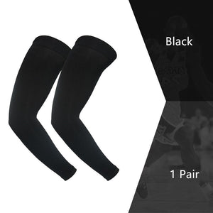 2Pcs Ice Fabric Breathable Arm Sleeve Cycling Running Bicycle Sunscreen UV Protection Elbow Pads Sport Fitness Outdoor Arm Cover