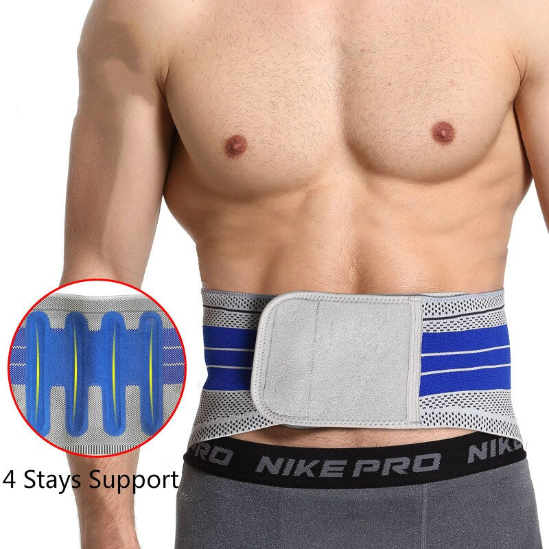 3D Knitting Waist Trimmer Belt Nylon Decompression Waist Trainer Back Support Sweat Belt Fitness Gym Sport Lumbar Body Shaper