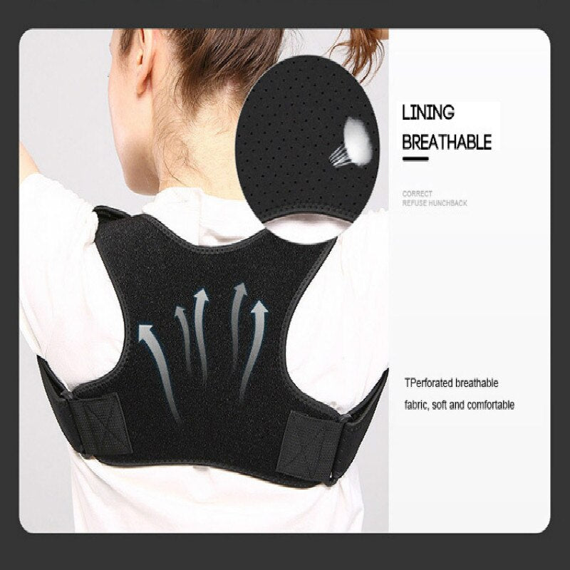Back Spine Posture Corrector Strap Adjustable Shoulder Belt Protector Brace Pain Relief Compression Bandage for Men Women Child