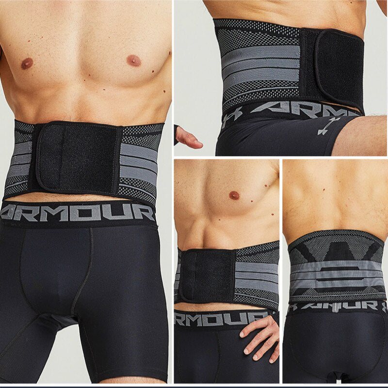 Breathable Knitting Waist Belt Gym Waist Trimmer Trainer Men Women Back Waist Support Lumbar Decompression Belt Body Shaper