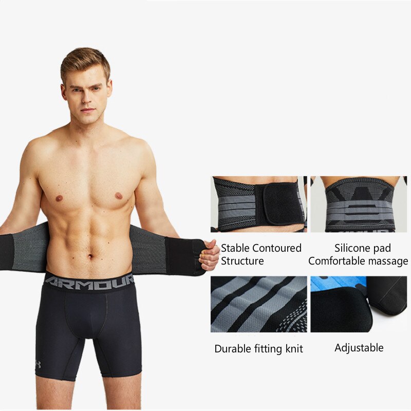 Breathable Knitting Waist Belt Gym Waist Trimmer Trainer Men Women Back Waist Support Lumbar Decompression Belt Body Shaper