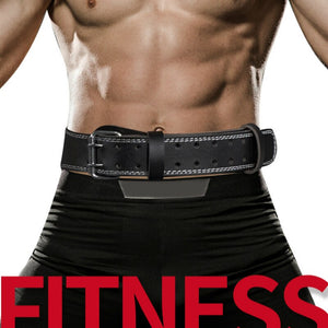 Cowhide Leather Waist Support Belt Weightlifting Lumbar Back Support Shaper Waist Trainer Trimmer Corset Body Slimming Unisex