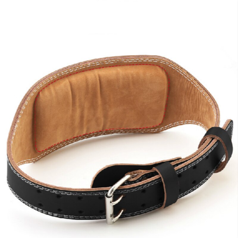 Cowhide Leather Waist Support Belt Weightlifting Lumbar Back Support Shaper Waist Trainer Trimmer Corset Body Slimming Unisex