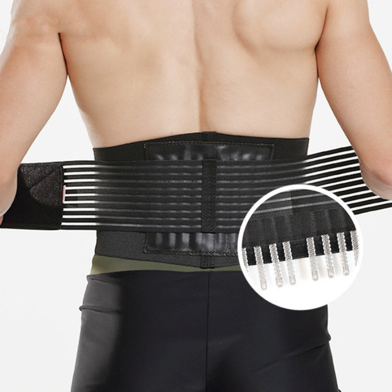 Gym Lumbar Support Waist Trimmer Breathable Lower Back Brace For Pain Injury Relief Gym Fitness Weightlifting Posture Corrector