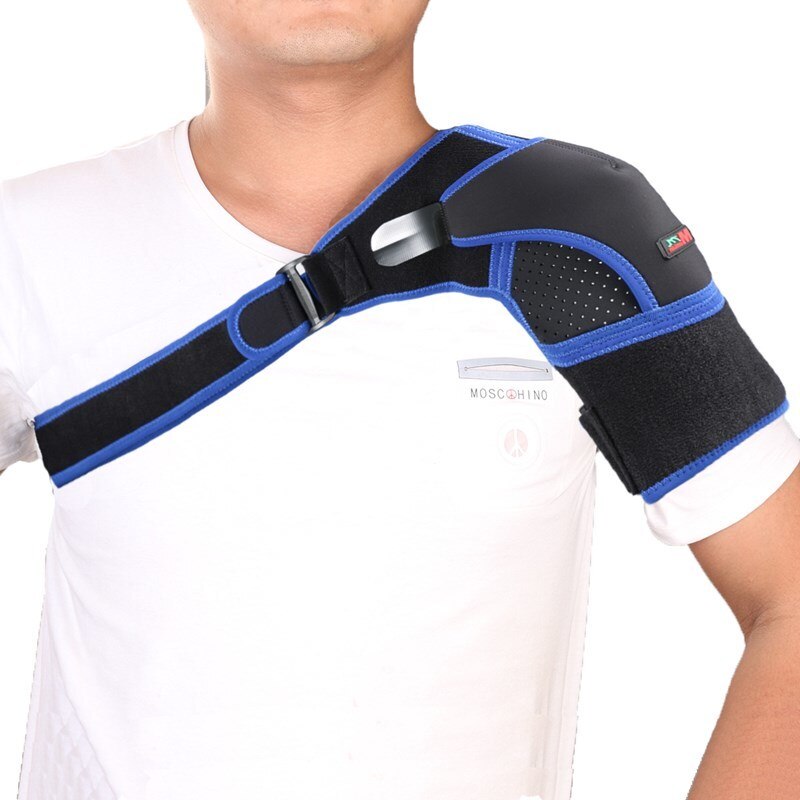 Gym Sports Shoulder Strap Support Pad Back Shoulder Brace Wrap Belt Band Men Women Adjustable Breathable Shoulder Pain Protector