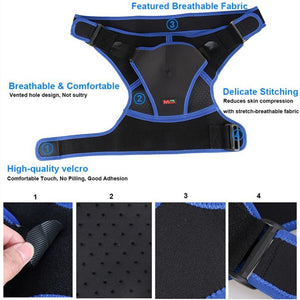 Gym Sports Shoulder Strap Support Pad Back Shoulder Brace Wrap Belt Band Men Women Adjustable Breathable Shoulder Pain Protector