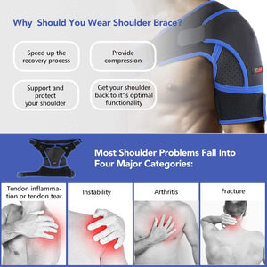 Gym Sports Shoulder Strap Support Pad Back Shoulder Brace Wrap Belt Band Men Women Adjustable Breathable Shoulder Pain Protector