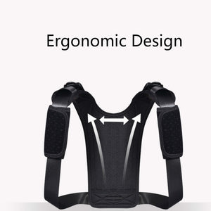 Leather Back Support Spine Posture Corrector 3 Springs Support Shoulder Back Brace Belt Adjustable Spining Straight Strap Unisex