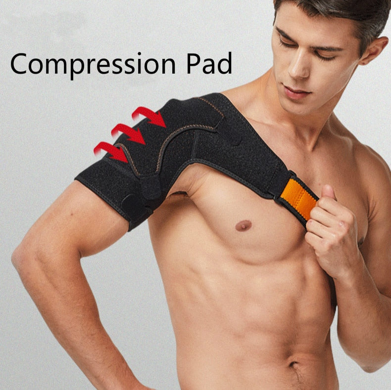 Left Right Shoulder Protector Belt Band Adjustable Single Shoulder Support Warmer Compression Wrap Joint Pain Back Strap Guard