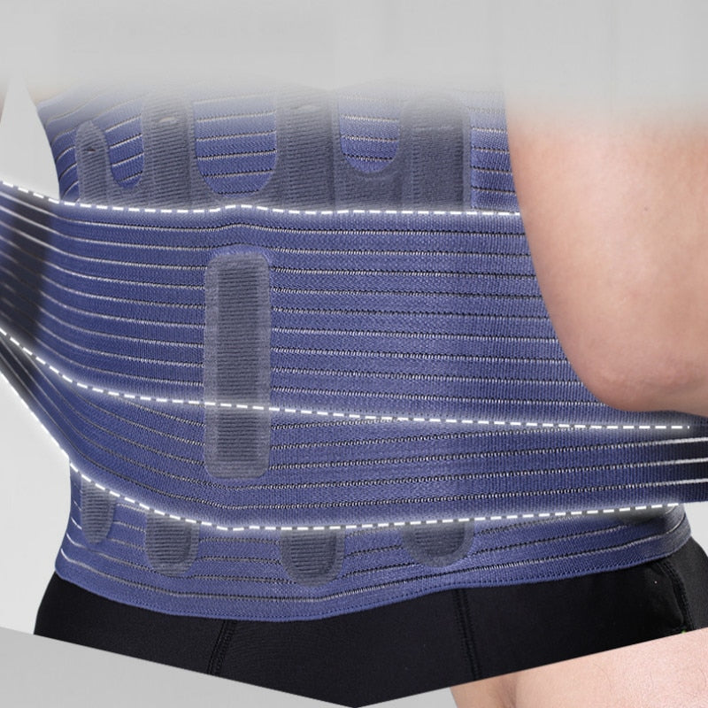 Lower Back Support Brace Lumbar Waist Belt Back Pain Relief Gym Fitness Waist Compression Belt Men Women Spine Support Protector