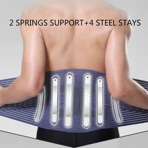 Lower Back Support Brace Lumbar Waist Belt Back Pain Relief Gym Fitness Waist Compression Belt Men Women Spine Support Protector