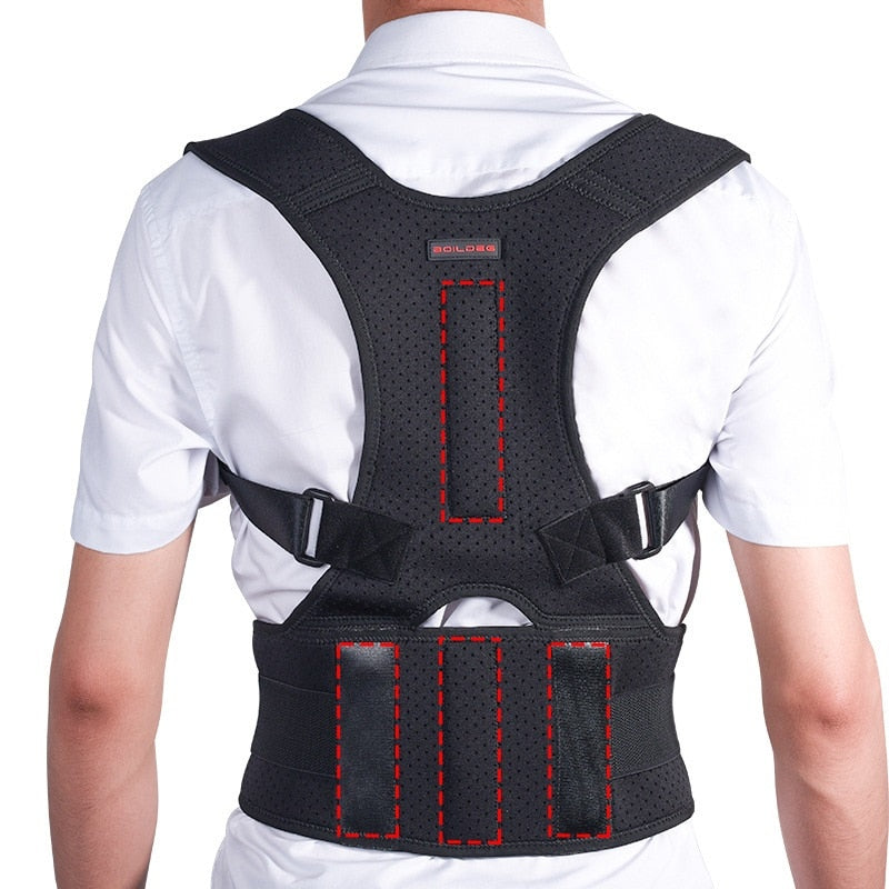 Men Women Back Shoulder Brace Upright Posture Corrector Kyphosis Spine Correction Fixer Back Support Belt Lumbar Corset Dropship