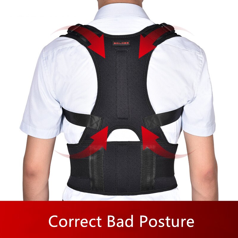 Men Women Back Shoulder Brace Upright Posture Corrector Kyphosis Spine Correction Fixer Back Support Belt Lumbar Corset Dropship