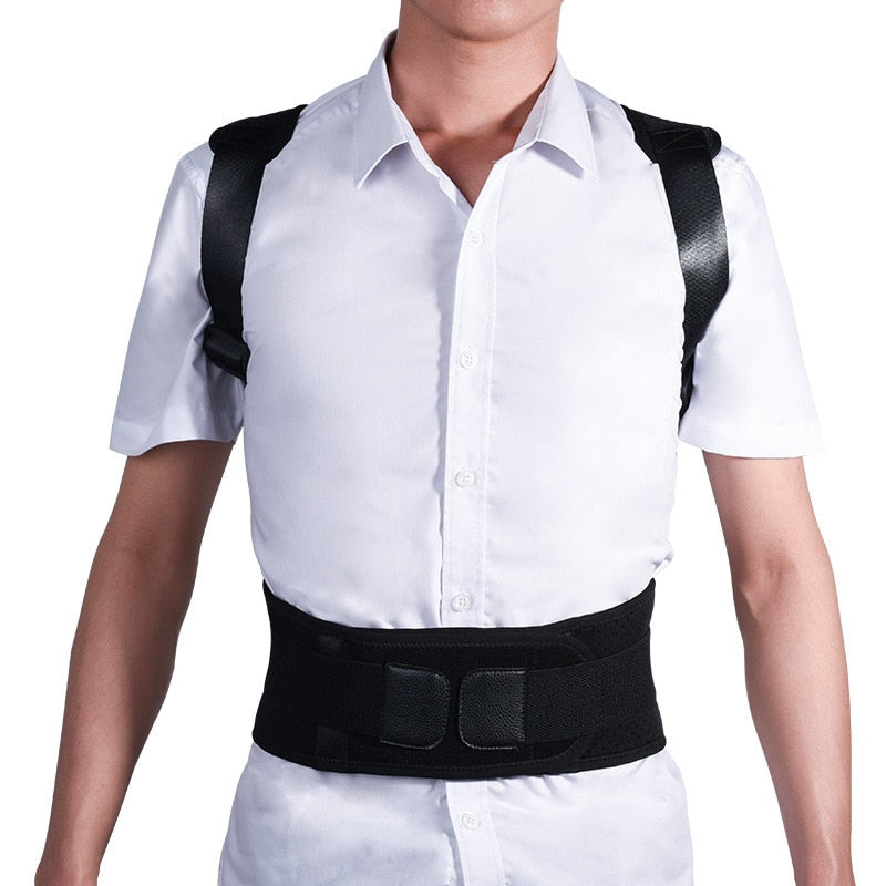 Men Women Back Shoulder Brace Upright Posture Corrector Kyphosis Spine Correction Fixer Back Support Belt Lumbar Corset Dropship