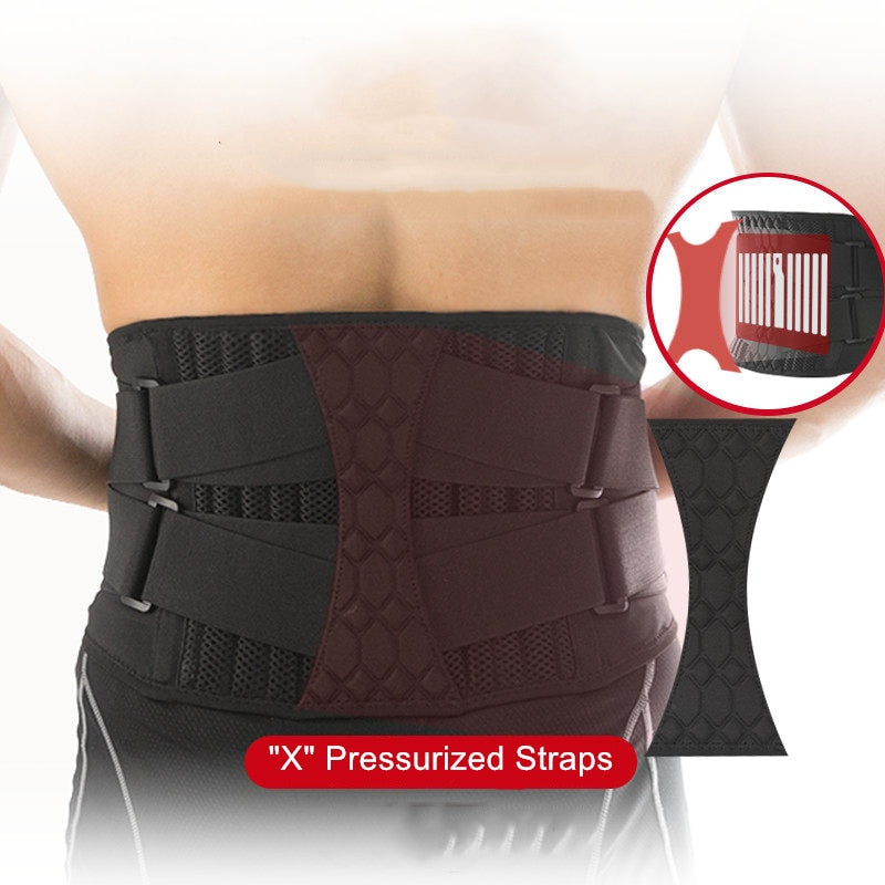 Men Women Waist Trimmer Spine Support Belt Steel Plate Support Gym Fitness Weightlifting Lumbar Back Brace Sport Accessories