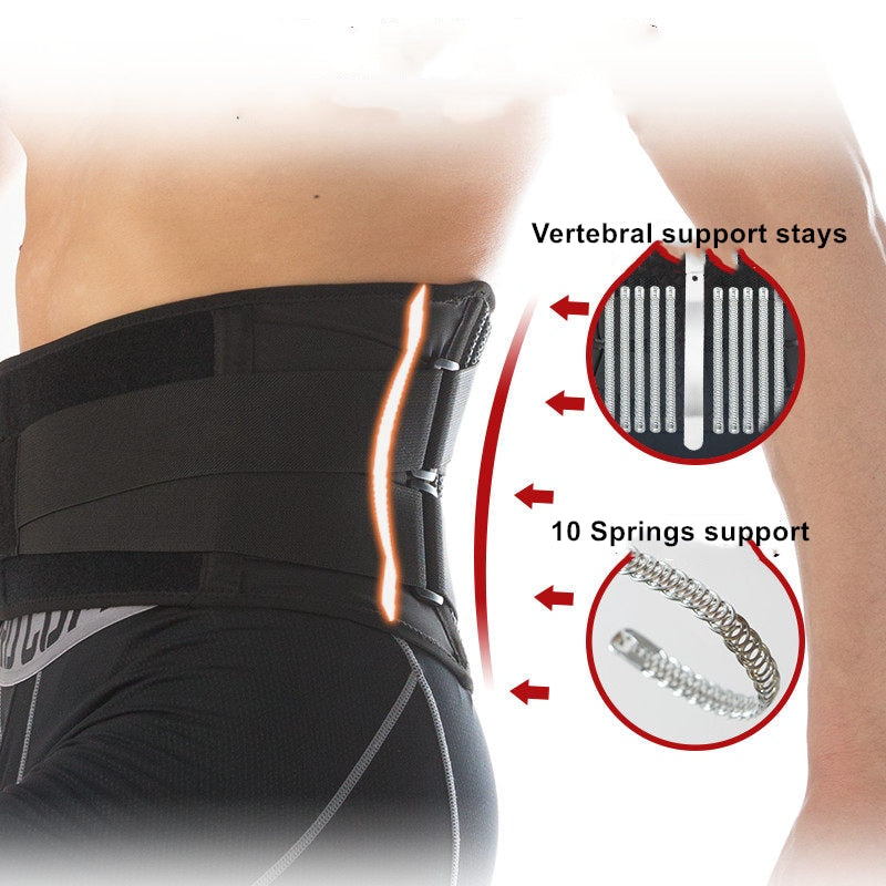 Men Women Waist Trimmer Spine Support Belt Steel Plate Support Gym Fitness Weightlifting Lumbar Back Brace Sport Accessories