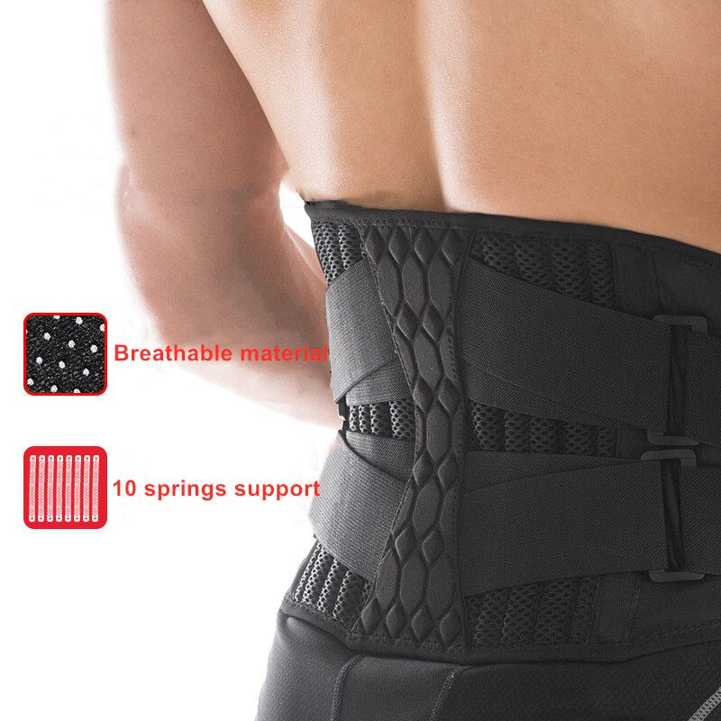 Men Women Waist Trimmer Spine Support Belt Steel Plate Support Gym Fitness Weightlifting Lumbar Back Brace Sport Accessories