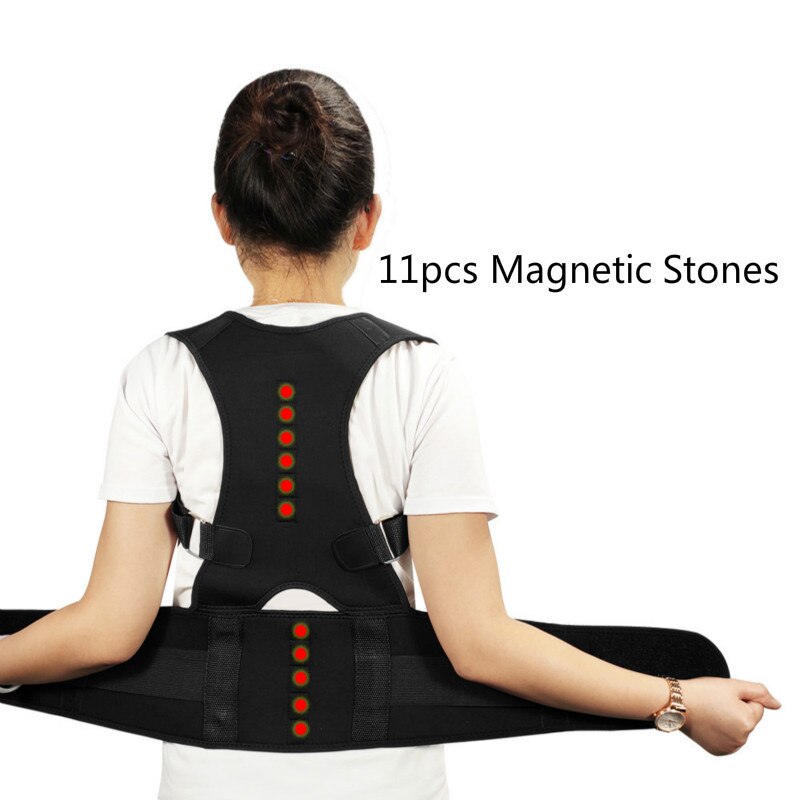 Orthopedic Magnetic Vest Posture Corrector Belt Adjustable Back Support Brace Band Waist Shoulder Lumbar Spine Correction Strap
