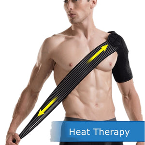 Self-heating Shoulder Brace Adjustable Shoulder Support Bandage Strap Dislocation Arthritis Joint Pain Relief Tennis Sports Safe