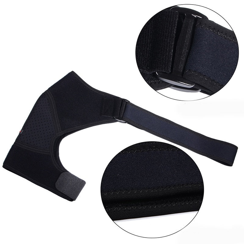 Single Shoulder Brace Sports Adjustable Shoulder Support Protector Neoprene Dislocated Shoulder Strap Pain Relief Pad Wrap Guard